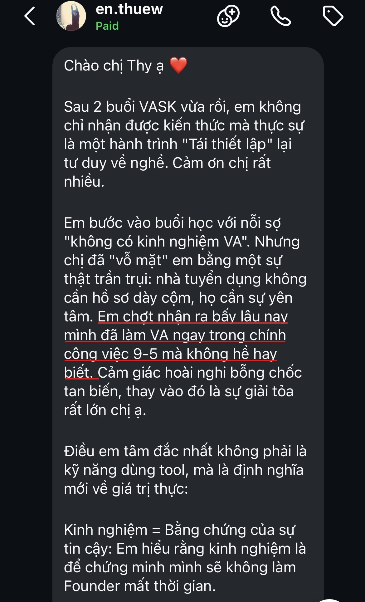 Phản hồi Anh Thư